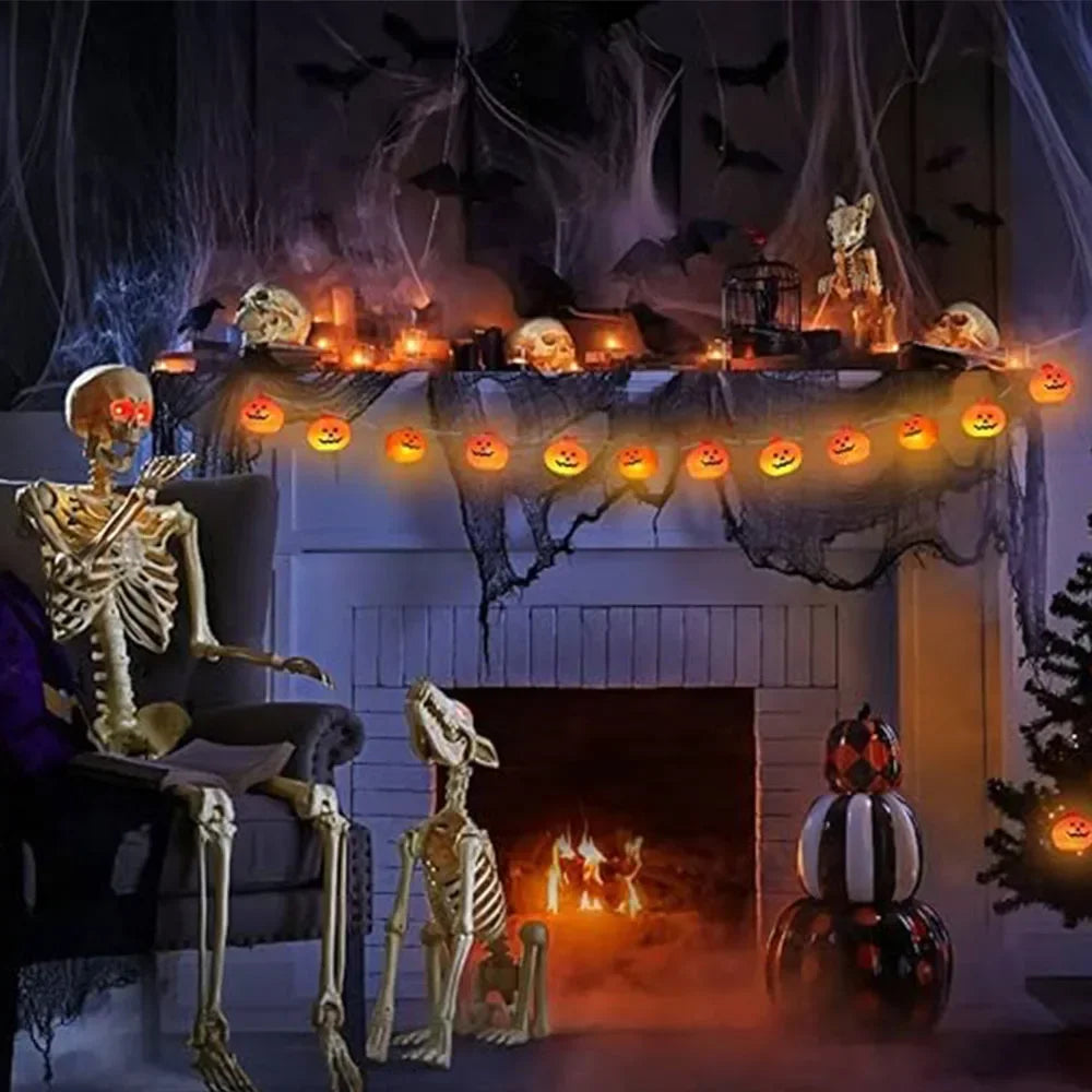 halloween pumpkin string lights