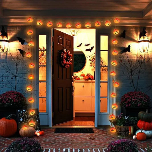 halloween pumpkin string lights