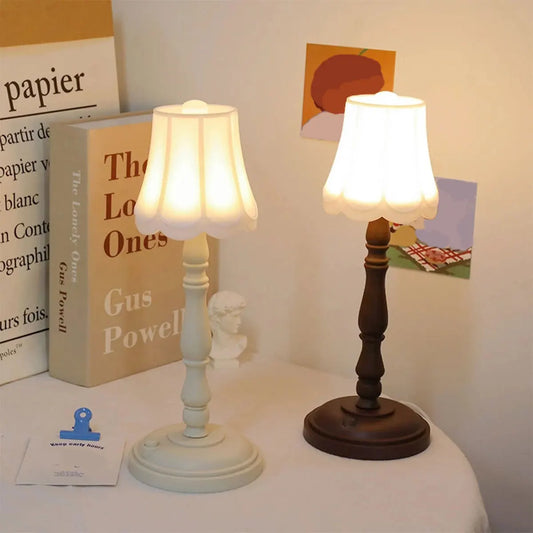 warm bedside lamp