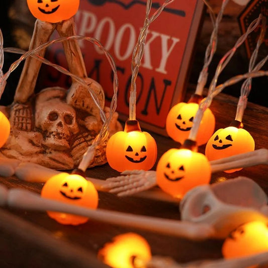 halloween pumpkin string lights